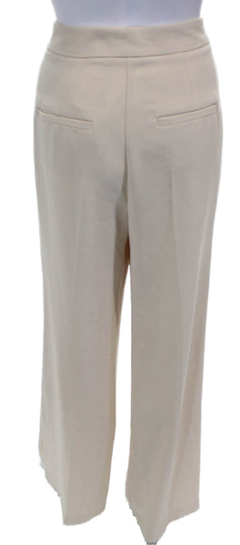 Trina Turk Womens Dress Pants Beige Triacetate Zip Inseam 34 Size 6