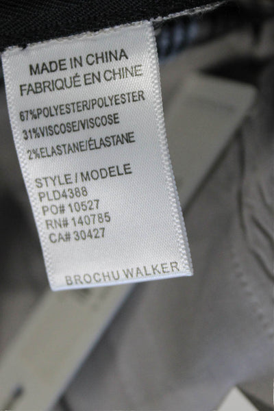 Brochu Walker Women Multicolor Check Polyester Dress Pants Zip Size S