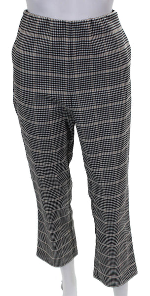 Brochu Walker Womens Cropped Checked Multicolor Polyester Pants Zip Size L