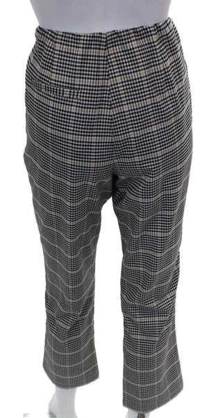 Brochu Walker Womens Cropped Checked Multicolor Polyester Pants Zip Size L