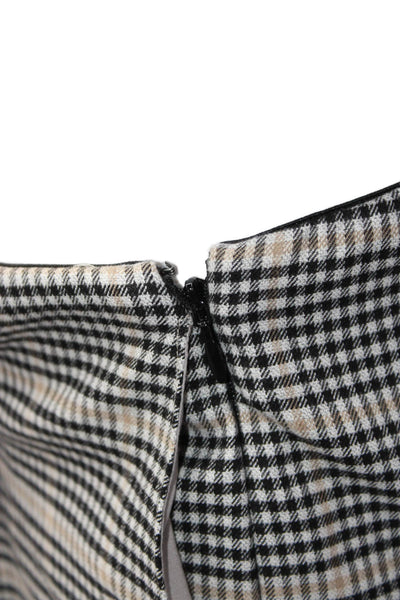 Brochu Walker Womens Cropped Checked Multicolor Polyester Pants Zip Size L