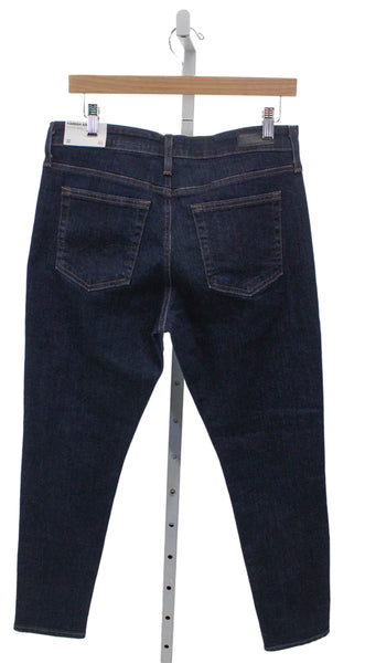 AG Adriano Goldschmied Womens Blue High Rise Tapered Jeans Cotton Blend Size 32