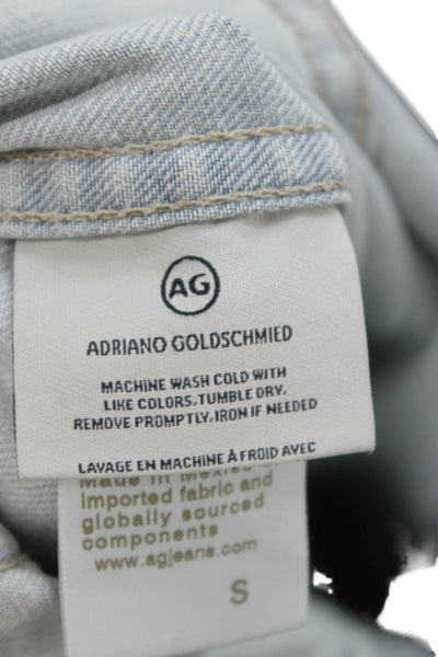 AG Adriano Goldschmied Womens Basic Jacket Blue Button Long Sleeve Size S