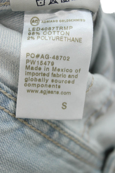 AG Adriano Goldschmied Womens Basic Jacket Blue Button Long Sleeve Size S