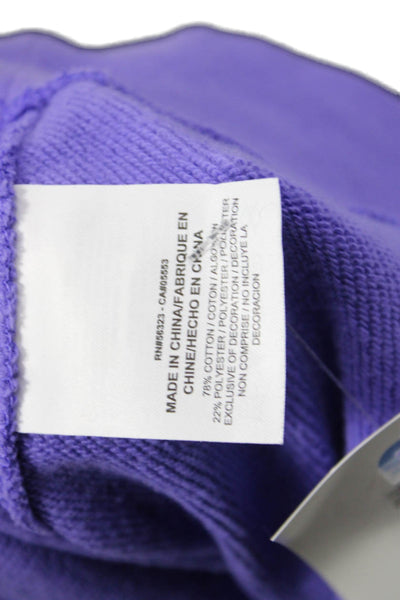 Nike Womens Purple Cotton Boat Neck Pullover Sweatshirt Long Sleeve Size XS