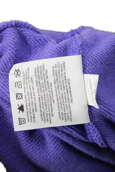 Nike Womens Purple Cotton Boat Neck Pullover Sweatshirt Long Sleeve Size XS