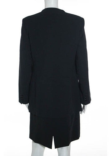 GIORGIO ARMANI Gray Long Sleeve Crew Neck Short Sleeve Dress Suit Sz IT 40