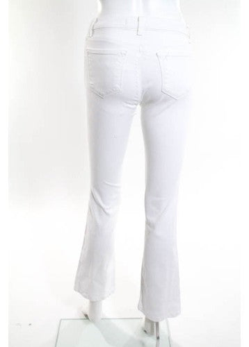 J BRAND White Cotton Snow Wash Slim Boot Cut Jeans Sz 24