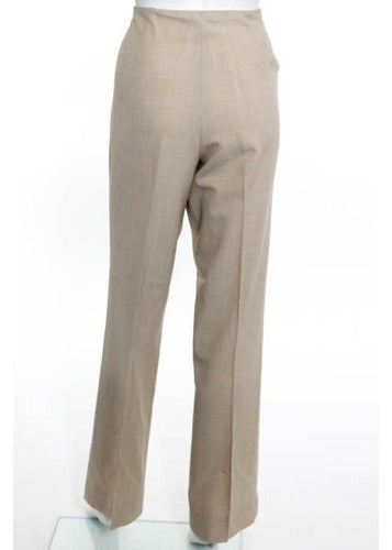RALPH LAUREN Beige Flat Front Straight Leg Dress Pants Sz Us 8