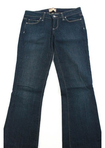 Paige Dark Blue Wash 5 Pocket Canyon Boot Cut Jeans Size 26