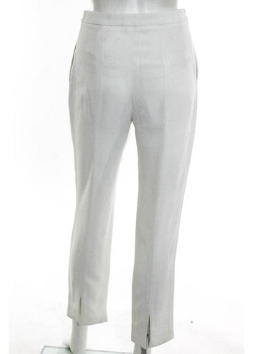 Alexander McQueen White Creased Trousers Dress Pants Size 38