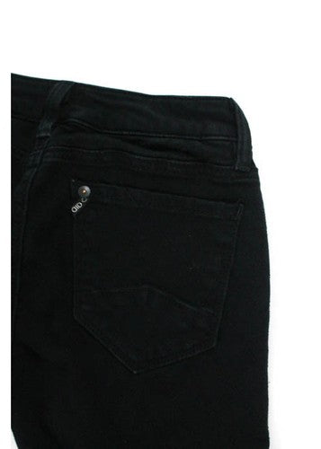 D-ID Black Quilted Skinny Jeans Size 24