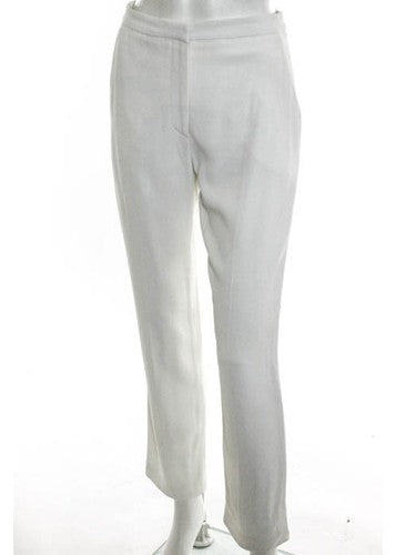 Alexander McQueen White Creased Trousers Dress Pants Size 38