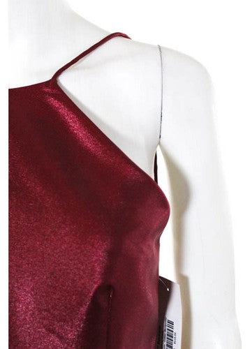 NWT L'ATISTE BY AMY Burgundy Sleeveless Open Back A Line Dress Sz M $115