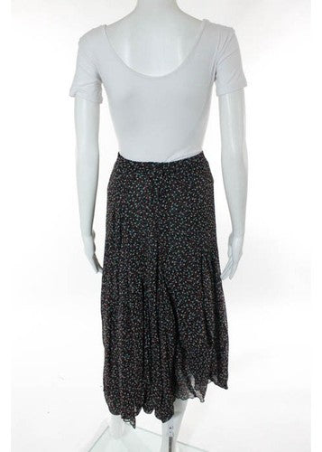 Animale Multi Color Floral Below Knee Maxi A Line Skirt Size 8