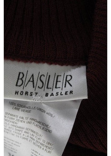 BASLER Red Wool Turtle Neck Long Sleeve Sweater Sz 36