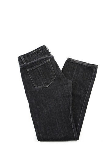 RAG & BONE Black Cotton Relaxed Fit Straight Leg Denim Jeans Sz 37