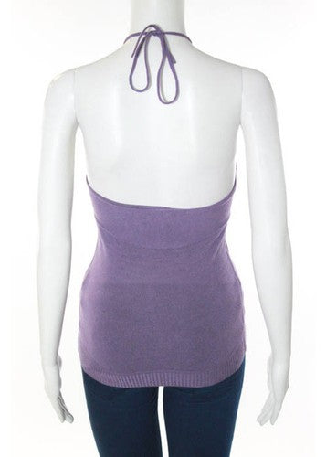 Catherine Malandrino Purple Halter Top Size Small