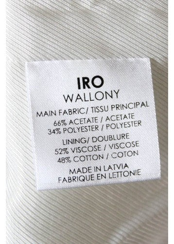 NWT IRO White Sleeveless V Neck Asymmetrical Wallony Jacket Sz EUR 38 $457