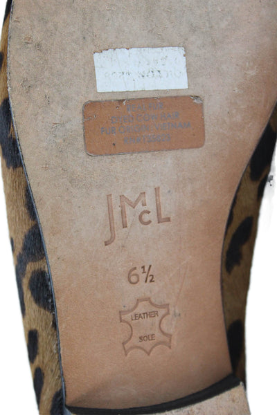 J. Mclaughlin Womens Animal Print Dillon Loafers Brown Size 6.5 Medium