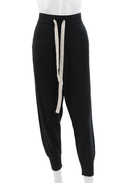 PJ Salvage Womens Drawstring Waist Pajama Pants Black Size Large