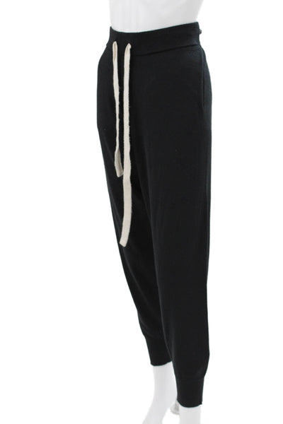 PJ Salvage Womens Drawstring Waist Pajama Pants Black Size Large