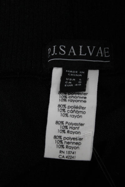 PJ Salvage Womens Drawstring Waist Pajama Pants Black Size Large
