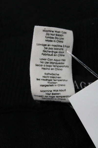 PJ Salvage Womens Drawstring Waist Pajama Pants Black Size Large
