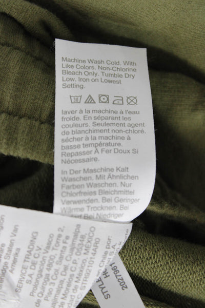 Madewell Womens Green Cotton Jogger Pants Drawstring Solid Size M