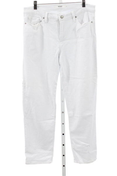 Hudson Womens Straight White High Rise Cotton Blend Jeans Size 31
