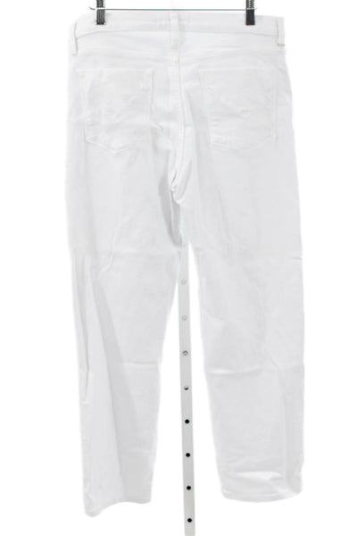 Hudson Womens Straight White High Rise Cotton Blend Jeans Size 31