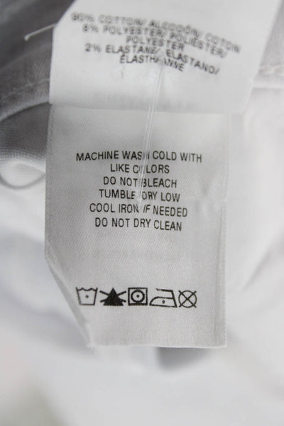 Hudson Womens Straight White High Rise Cotton Blend Jeans Size 31