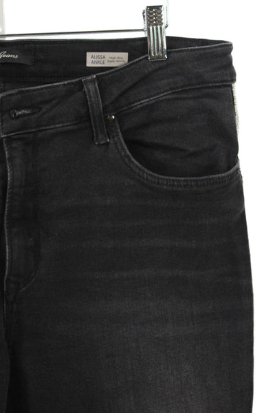 Hudson Womens Straight White High Rise Cotton Blend Jeans Size 31