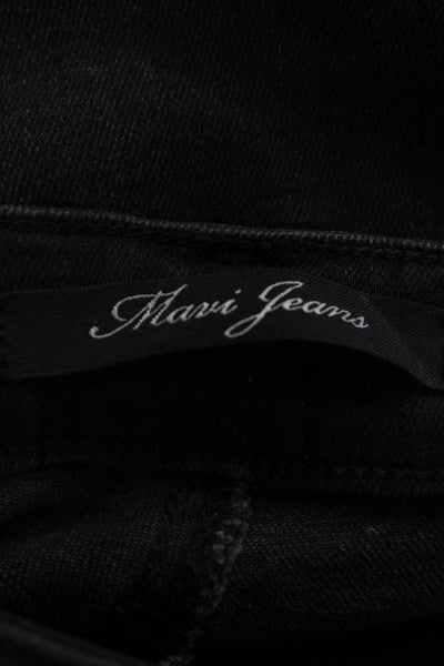 Mavi Jeans Womens High Rise Ankle Jeans Black Denim Button Size 32