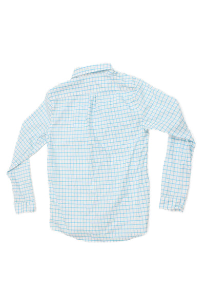 Vineyard Vines Childrens Boys Plaid Button Down Shirt White Blue Size 16