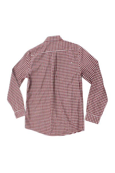Vineyard Vines Childrens Boys Plaid Button Down Shirt Red White Cotton Size 16