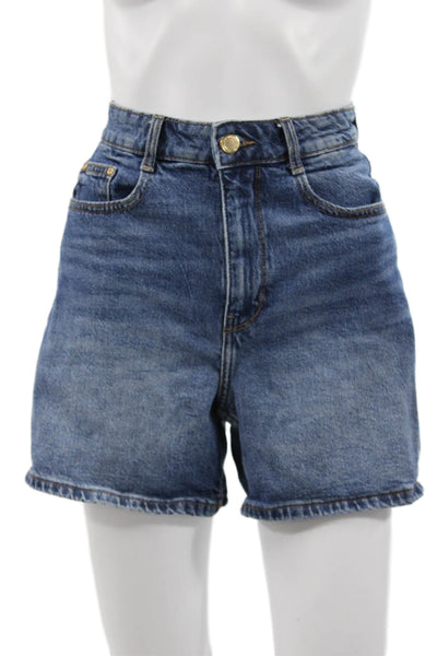 Zara Womens Bermuda Denim Shorts Blue Size 2