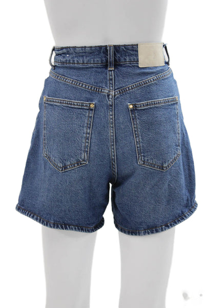 Zara Womens Bermuda Denim Shorts Blue Size 2