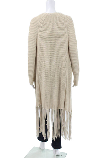 Acrobat Womens Cardigan Beige Cotton V Neck Long Sleeve Size XS