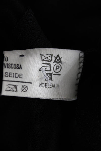 Louis Feraud Women Black Viscose Tunic Blouse 3/4 Sleeve Size 14