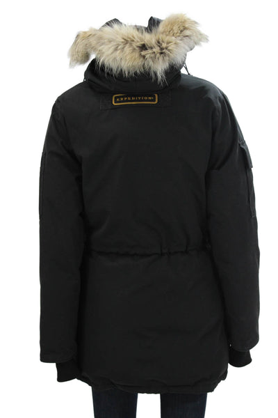 Canada Goose Unisex Parka Black Zip Polyester Long Sleeve Size XS