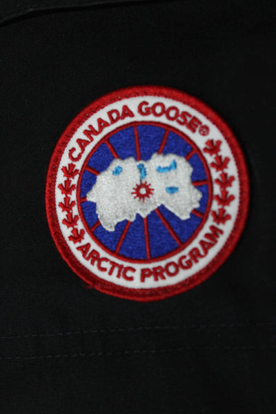Canada Goose Unisex Parka Black Zip Polyester Long Sleeve Size XS