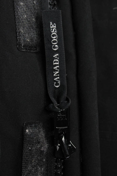 Canada Goose Unisex Parka Black Zip Polyester Long Sleeve Size XS