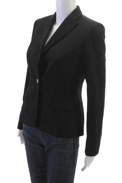 Calvin Klein Women Black Pant Suit Blazer Polyester Long Sleeve Button Size 6