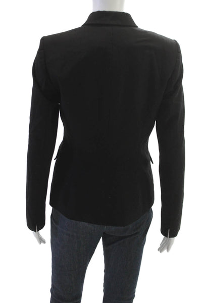 Calvin Klein Women Black Pant Suit Blazer Polyester Long Sleeve Button Size 6