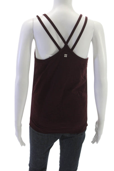 Sweaty Betty Womens Basic Tank Red Scoop Neck Sleeveless Polyamide Size L