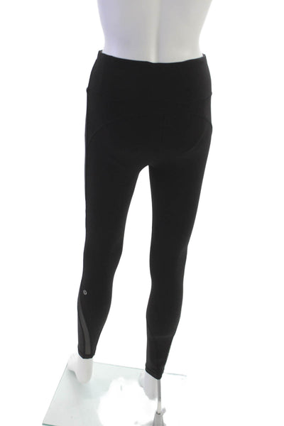 Lululemon Womens Ankle Leggings Black Polyester Blend Size 2