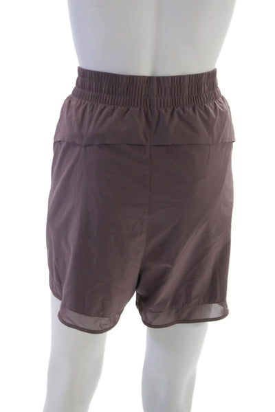 Athleta Womens Athletic Shorts Purple Drawstring Polyester Blend Size 3X