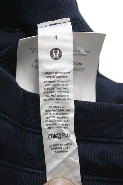 Lululemon Womens Blue Nylon Jogger Pants Drawstring Inseam 31 Size 4