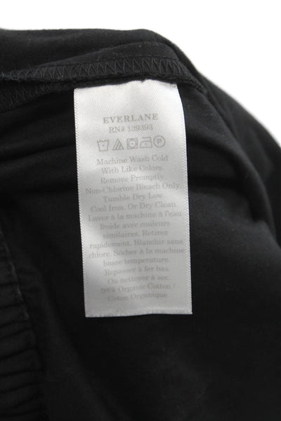 Everlane Womens Ankle Pants Black Organic Cotton Size XL